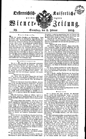 Wiener Zeitung 18190206 Seite: 1