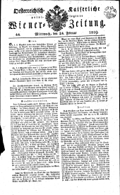 Wiener Zeitung 18190224 Seite: 1