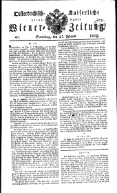 Wiener Zeitung 18190227 Seite: 1