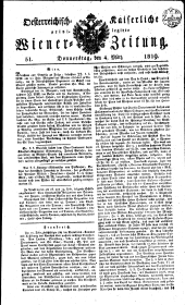 Wiener Zeitung 18190304 Seite: 1