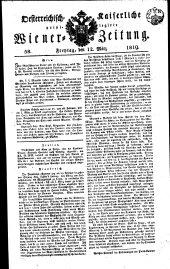 Wiener Zeitung 18190312 Seite: 1