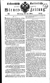 Wiener Zeitung 18190322 Seite: 1