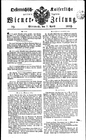 Wiener Zeitung 18190407 Seite: 1