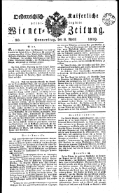Wiener Zeitung 18190408 Seite: 1