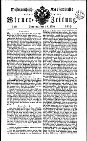 Wiener Zeitung 18190514 Seite: 1