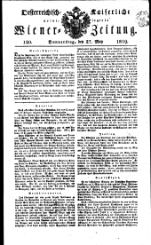 Wiener Zeitung 18190527 Seite: 1