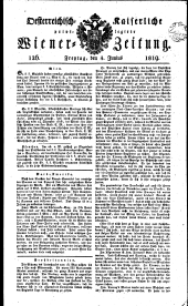 Wiener Zeitung 18190604 Seite: 1