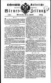Wiener Zeitung 18190609 Seite: 1