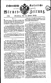 Wiener Zeitung 18190612 Seite: 1