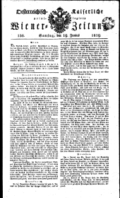 Wiener Zeitung 18190619 Seite: 1