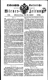 Wiener Zeitung 18190624 Seite: 1