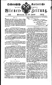 Wiener Zeitung 18190630 Seite: 1