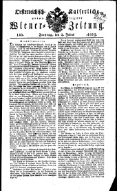 Wiener Zeitung 18190702 Seite: 1