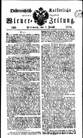 Wiener Zeitung 18190707 Seite: 1