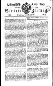Wiener Zeitung 18190716 Seite: 1