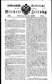 Wiener Zeitung 18190720 Seite: 1