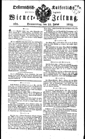 Wiener Zeitung 18190722 Seite: 1