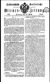 Wiener Zeitung 18190723 Seite: 1