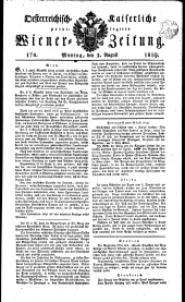 Wiener Zeitung 18190802 Seite: 1