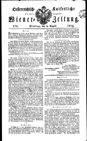 Wiener Zeitung 18190803 Seite: 1