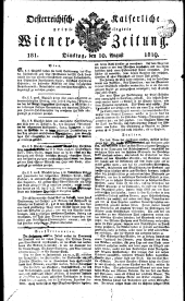 Wiener Zeitung 18190810 Seite: 1