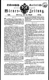 Wiener Zeitung 18190823 Seite: 1