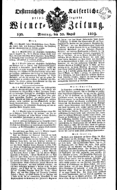 Wiener Zeitung 18190830 Seite: 1