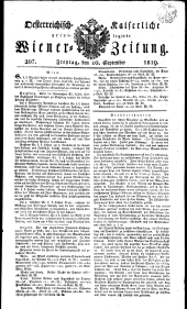 Wiener Zeitung 18190910 Seite: 1