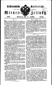 Wiener Zeitung 18191011 Seite: 1