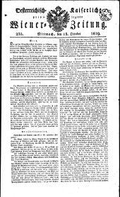 Wiener Zeitung 18191013 Seite: 1