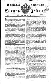 Wiener Zeitung 18191018 Seite: 1