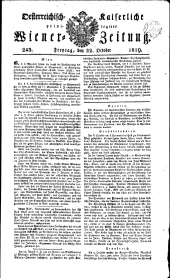 Wiener Zeitung 18191022 Seite: 1