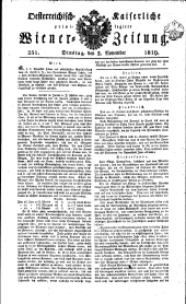 Wiener Zeitung 18191102 Seite: 1