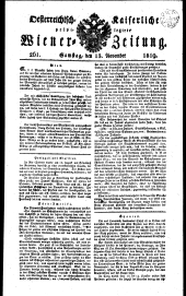 Wiener Zeitung 18191113 Seite: 1