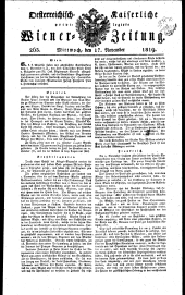 Wiener Zeitung 18191117 Seite: 1