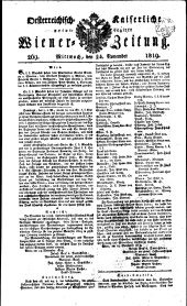 Wiener Zeitung 18191124 Seite: 1