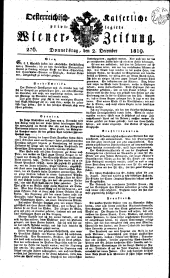 Wiener Zeitung 18191202 Seite: 1