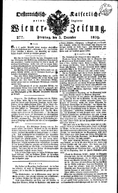 Wiener Zeitung 18191203 Seite: 1