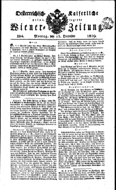 Wiener Zeitung 18191213 Seite: 1