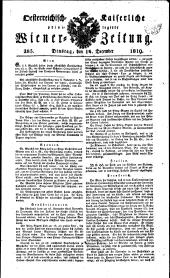 Wiener Zeitung 18191214 Seite: 1