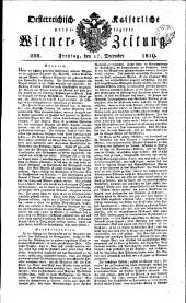 Wiener Zeitung 18191217 Seite: 1