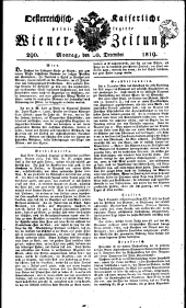 Wiener Zeitung 18191220 Seite: 1