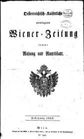 Wiener Zeitung 1820bl01 Seite: 1