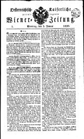 Wiener Zeitung 18200103 Seite: 1