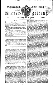Wiener Zeitung 18200104 Seite: 1
