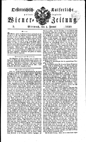 Wiener Zeitung 18200105 Seite: 1