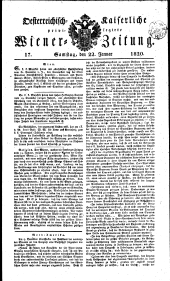 Wiener Zeitung 18200122 Seite: 1