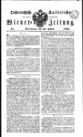 Wiener Zeitung 18200126 Seite: 1