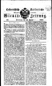 Wiener Zeitung 18200128 Seite: 1