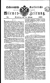 Wiener Zeitung 18200212 Seite: 1